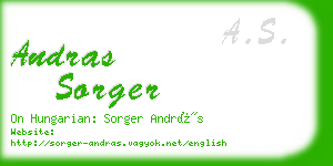 andras sorger business card